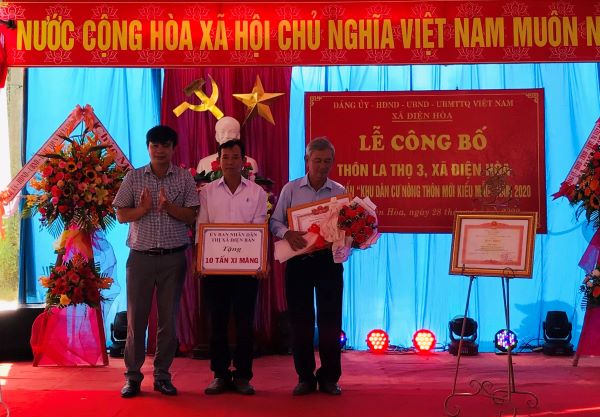 Lễ công bố thôn La Thọ 3, xã Điện Hòa đạt chuẩn khu dân cư nông thôn mới kiểu mẫu năm 2020